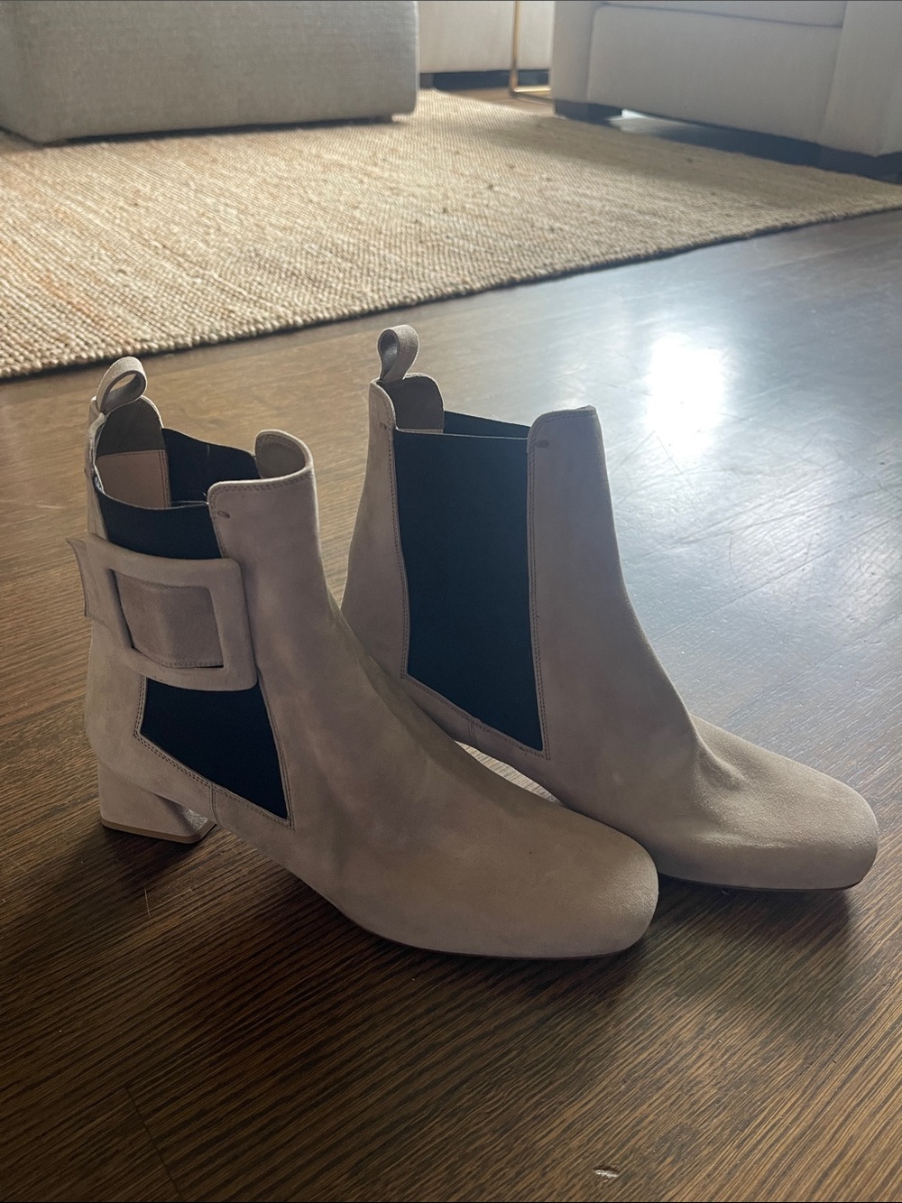 Roger Vivier Women’s Suede Ankle Boot in Taupe